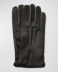 Portolano - Deerskin Gloves W/ Contrast Stitching - Lyst