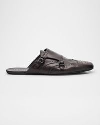 Prada - Shuffle Leather Double-Monk Strap Mules - Lyst
