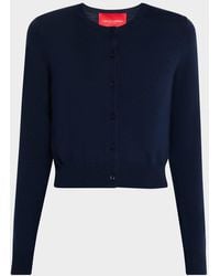 Carolina Herrera - Crew-Neck Wool Cardigan - Lyst