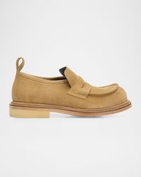 Moschino - Apos;S Suede Penny Loafers - Lyst