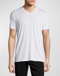 Vince - Short-Sleeve V-Neck Jersey T-Shirt - Lyst