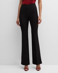 Roland Mouret - High-Rise Stretch Tailored Flared Trousers - Lyst