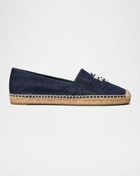 Tory Burch - Eleanor Denim Medallion Espadrilles - Lyst