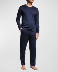 Hanro - Night Selection Long Cotton Pajama Set - Lyst