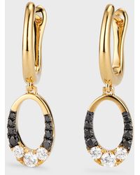 Frederic Sage - 18k Clip Ii Small Oval White And Black Diamond Earrings - Lyst