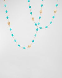 Marco Bicego - 18k Yellow Gold Siviglia Turquoise Necklace - Lyst