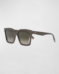 Louis Vuitton Cut Branded-plaque Acetate Sunglasses in Black