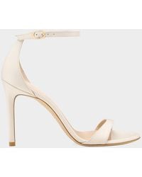 Stuart Weitzman - 100Mm Nudist Ii Leather Ankle-Strap Sandals - Lyst