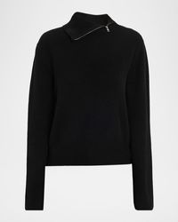 Brandon Maxwell - Addison Zip Turtleneck Cashmere Sweater - Lyst