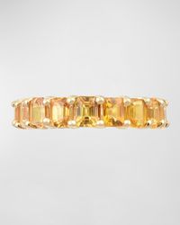 Stevie Wren - 14k Rose Gold Yellow Sapphire Eternity Ring, Size 7 - Lyst