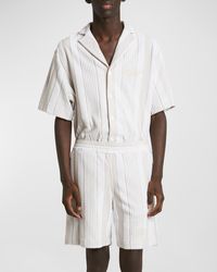 Givenchy - Vertical Stripe Cotton Toweling Shorts - Lyst