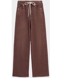 Rag & Bone - Rb Miramar Terry Drawstring Wide-Leg Jeans - Lyst