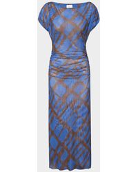 MISA Los Angles - Kiana Mesh Midi Dress - Lyst