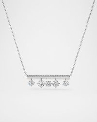 Hearts On Fire - Barre 18K Pave Floating Diamond Pendant Necklace - Lyst