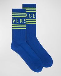 Versace - Athletic Logo Crew Socks - Lyst