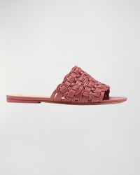 Alexandre Birman - Sammy Braided Leather Flat Sandals - Lyst