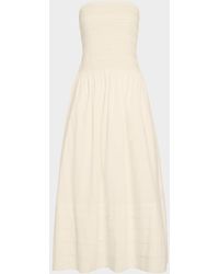 Ramy Brook - Jace Smocked Strapless Maxi Dress - Lyst