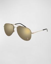 Saint Laurent - Monogram 59mm Aviator Sunglasses - Lyst