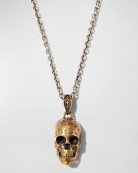 John Varvatos - Two-Tone Skull Pendant Necklace, 24"L - Lyst