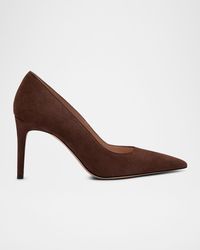 Stuart Weitzman - 85Mm Stuart Power Suede Pumps - Lyst