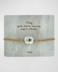 Tai - Baroque Pearl Handmade Birthstone Bracelet - Lyst