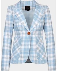 Smythe - Plaid Single-Breasted Blazer - Lyst