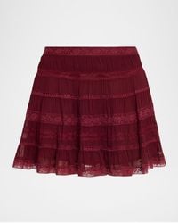 LoveShackFancy - Fleetta Lace Mini Skirt - Lyst