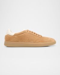Stuart Weitzman - Apos;S Banner Suede Wingtip-Toe Low-Top Sneakers - Lyst