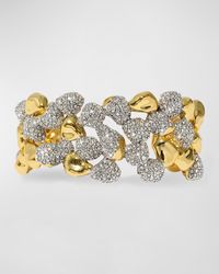 Alexis - Solanales Crystal Pebble Wide Cuff Bracelet - Lyst