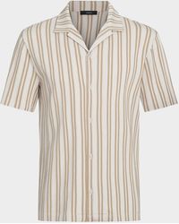 Vince - Jacquard Stripe Camp Shirt - Lyst