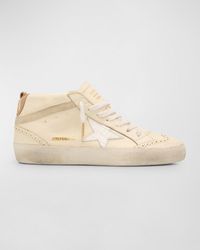 Golden Goose - Midstar Mixed Leather Mid-top Sneakers - Lyst