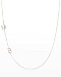 Maya Brenner - Mini 2-letter Personalized Necklace, 14k White Gold - Lyst