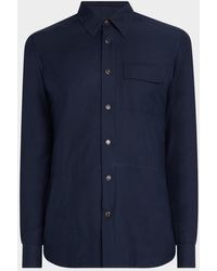Kiton - Cotton And Silk Snap-Front Overshirt - Lyst