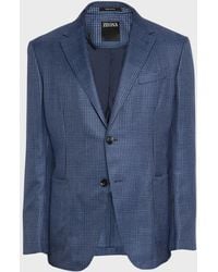 ZEGNA - Apos;S Cashmere And Silk Prince Of Wales Sport Coat - Lyst