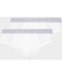 Hanro - Cotton Essentials Stretch Briefs Two-Pack - Lyst