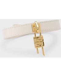 Givenchy - Mini Golden Lock Leather Bracelet - Lyst
