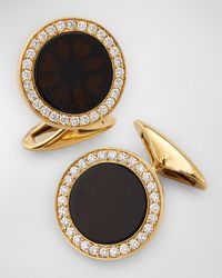Link Up - 18K Rose Mother Of Pearl And Diamond Cufflinks - Lyst