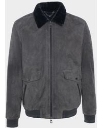 Gorski - Apos;S Suede Jacket With Select Shearling Lamb Lining - Lyst
