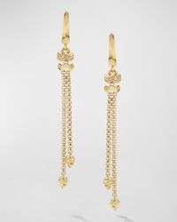 David Yurman - Zig Zag Stax Chain Earrings With Diamonds - Lyst