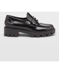 Christian Louboutin - Patent Medallion Sole Loafers - Lyst