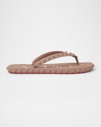 Christian Louboutin - Loubi Donna Spike Sole Flip Flops - Lyst