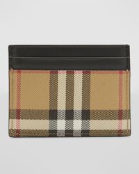Burberry - Vintage Check & Leather Card Holder - Lyst