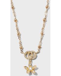 Gucci - Flora 18k Yellow Gold & Diamond Necklace - Lyst