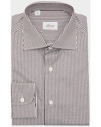 Brioni - Cotton Bengal Stripe Dress Shirt - Lyst