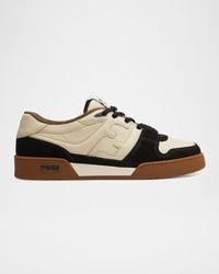 Fendi - Apos;S Match Leather Ff-Logo Low-Top Sneakers - Lyst