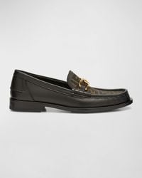 Fendi - O'lock Ff Canvas & Leather Loafer - Lyst