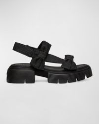 Stuart Weitzman - Sofia Nolita Denim Dual Bow Slingback Sandals - Lyst