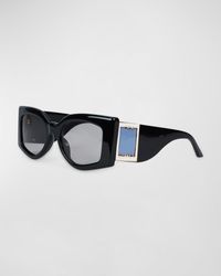 Casablancabrand - Logo Acetate & Nylon Butterfly Sunglasses - Lyst