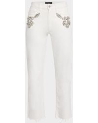 Generation Love - Carolyn Embellished Straight Crop Jeans - Lyst
