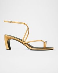 Tory Burch - Pierced Multi-Strap Heeled Sandal - Lyst